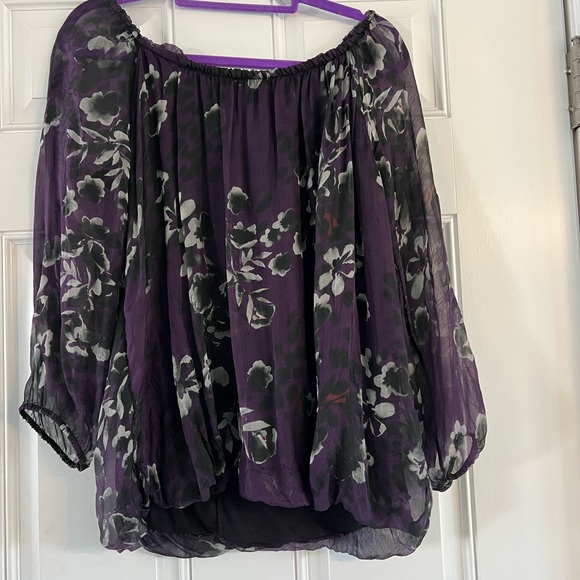 Zabaione Purple Blouse Chiffon - Picture 3 of 4